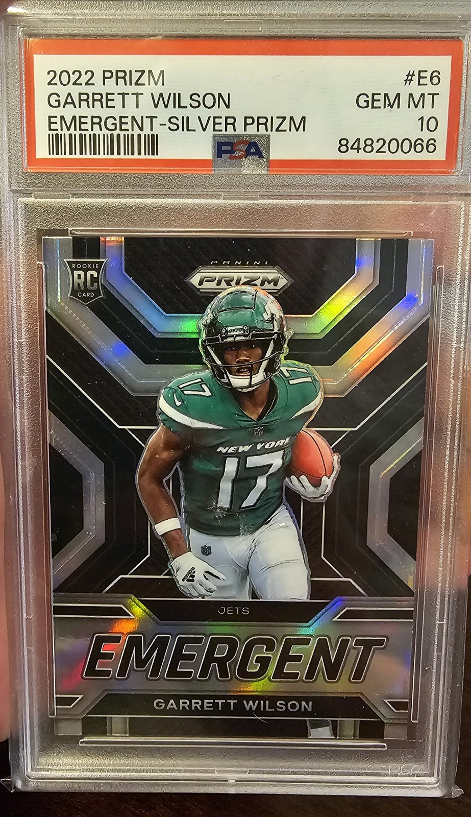 Garrett Wilson Panini Prizm Emergent #E6 Silver Prizm