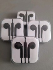 4 high quality wired black Earphones 3.5mm Jac works for most devices best deal.