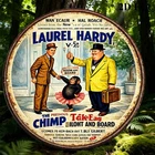 Laurel Hardy Vintage Movie Aluminum Tin Metal Signs Home Décor 8x8