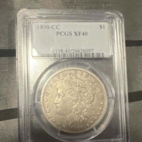 1890 Carson City Morgan Silver Dollar $1 PCGS XF40 Circulated Coin 0.9 Fineness