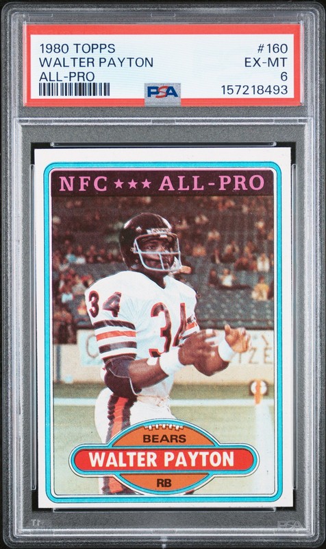 1980 TOPPS ALL-PRO #160 WALTER PAYTON PSA 6