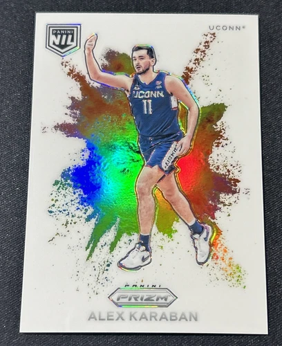 Alex Karaban 2025 2024-25 Panini UCONN NIL Prizm #CB-5 Color Blast SSP SP Case