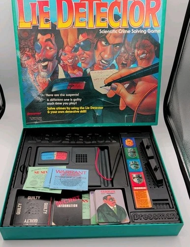 Complete! Vintage The Original Lie Detector Game 1987 Pressman Mattel