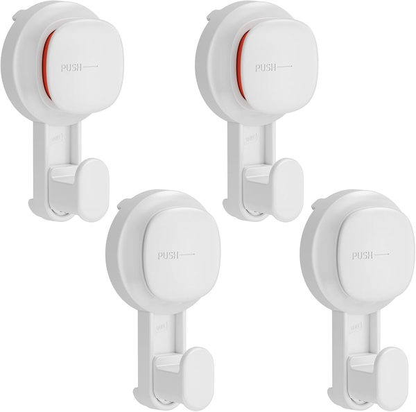 Saugnapf Haken Set FüR Bad KüChe 4 StüCk Wasserdicht Drehbar Ohne Bohren-image