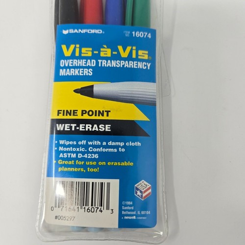 Sanford Vis-A-Vis Overheadprojektor Marker 37 meist neu breit fein extra fein - Bild 12 von 13