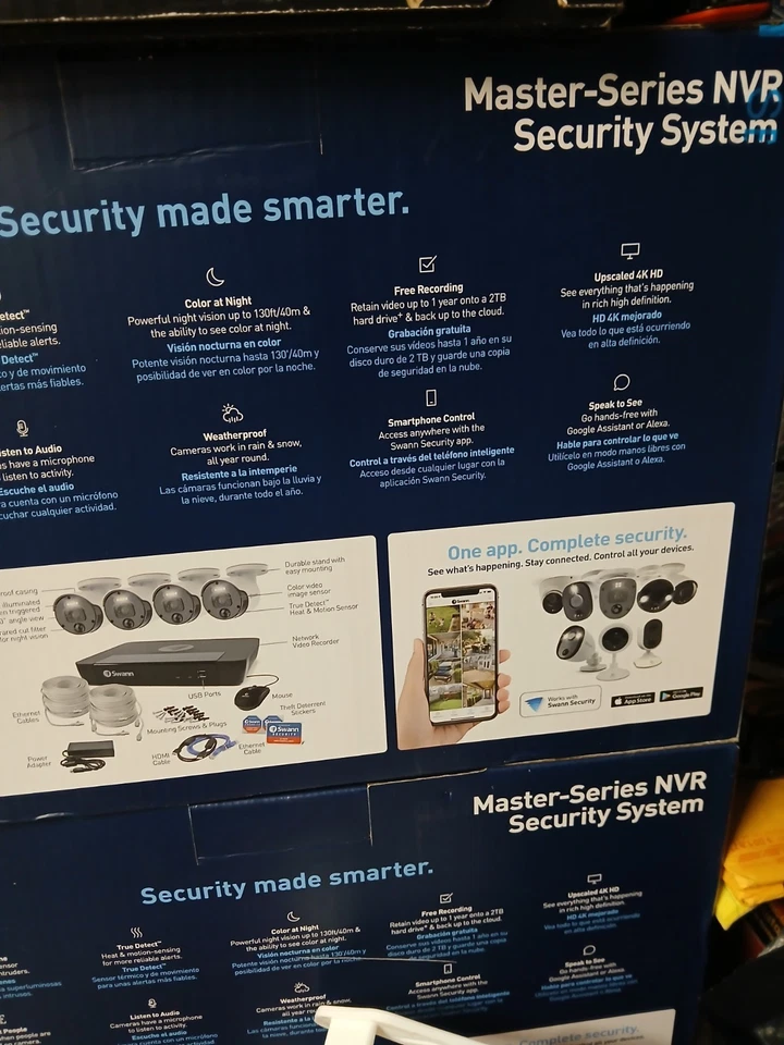 Swann 4 Camera 8 Channel 4K Master-Series NVR Security System SWNVK876804 - Image 2 of 2