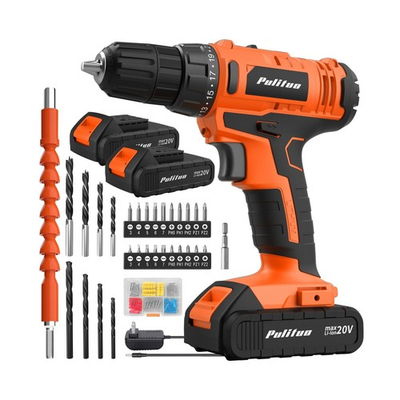 #ad PULITUO 20V Cordless Drill Driver 2 Batteries Electric Screwdriver... Fast Ship $51.99