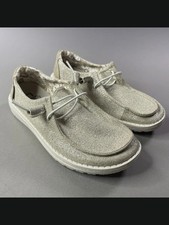 Hey Dude Shoes Womens 6 gold shimmer Wendy slip on loafer summer beach casual
