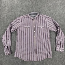 Ted Baker Shirt Mens 7 Purple Check Plaid Long Sleeve Button Front Cotton