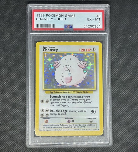 1999 Pokémon Game Chansey Holo PSA 6 3/102 - Picture 1 of 2