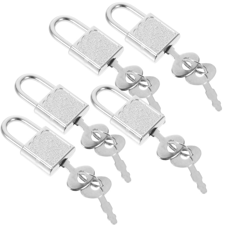 5 Sets Mini Padlock With Key Plastic Locks For Treasure Box Kids Lock ...