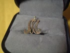 14K Yellow Gold Ladies "M" Initial Pendant Charm       0.2 grams