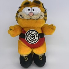 Vintage Garfield Wrestling Champ Dakin Plush 1978-1981 Fun Farm Stuffed With Tag