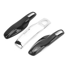 Key Case Cove Car Remote Key Fob Shell Case Trim Protective Cover Black Silver