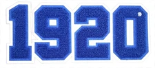 Zeta Phi Beta 1920 Chenille Sew-On Patch [Blue - 11.75"W x 5"T]