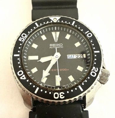 Seiko SKX173 7S26-0029 Automatic Diver 200m Malaysia Rubber Works All Original