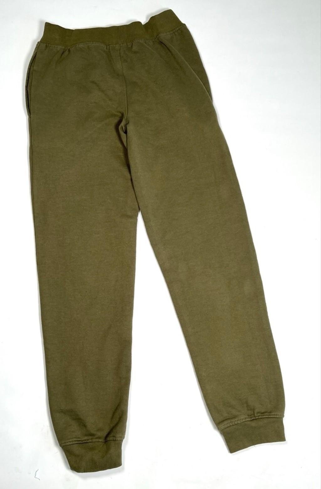 True Religion Girls Sweatpants Olive Green Gold Logo Joggers L thumbnail 3