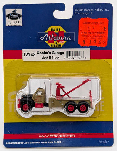 Camión de remolque Athearn 12143 Mack B garaje de Cooter * escala N * NUEVO EN PAQUETE | Condition: New