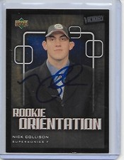 Basketball Card IP auto NBA rookie NICK COLLISON SuperSonics 03-04 Victory. rookie card picture