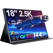 Used 18" 2K 144Hz Portable Gaming Monitor Switch Display w/VESA For Game Xbox