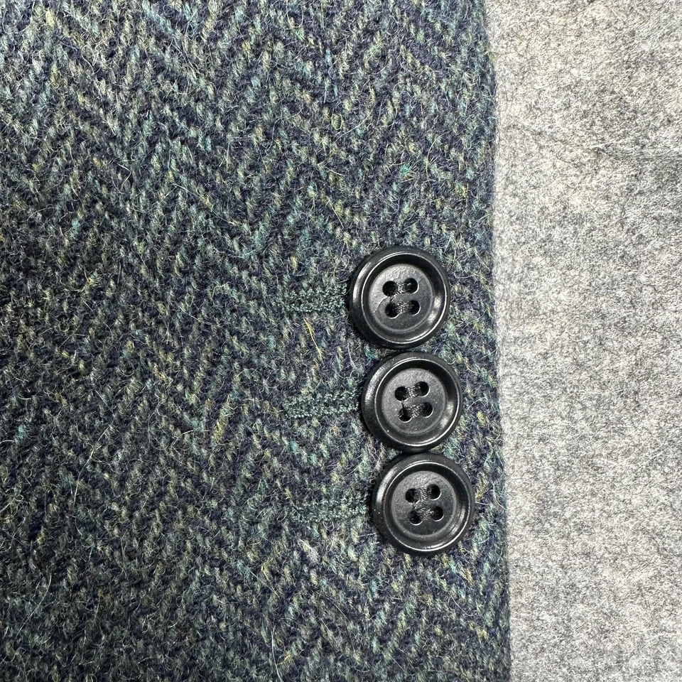 Donegal Mist Kevin & Howlin Sport Coat Mens 44L Herringbone Tweed Made Ireland - Image 3 of 4