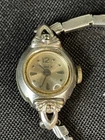 Vintage Women Timex Rhodium Plated With 10k Gold Filled Bracelet-Parts Or Repair