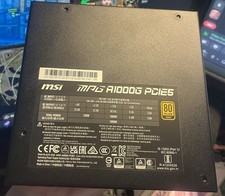 MSI MPG A1000G PCIe5 1000W 80 Plus Gold Power Supply And Power Cable Only