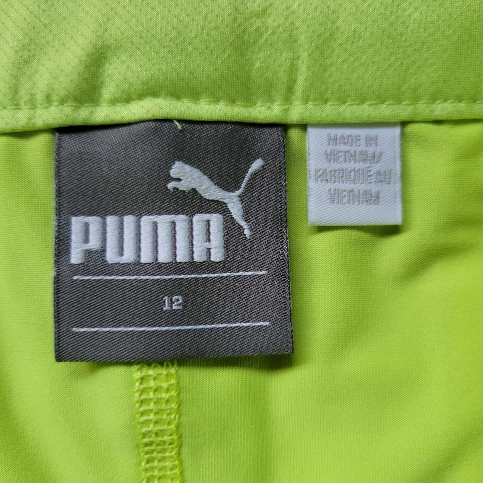 Puma Performance Golf Skirt Built In Shorts Side Zip Neon Green Women's Size 12 thumbnail 4
