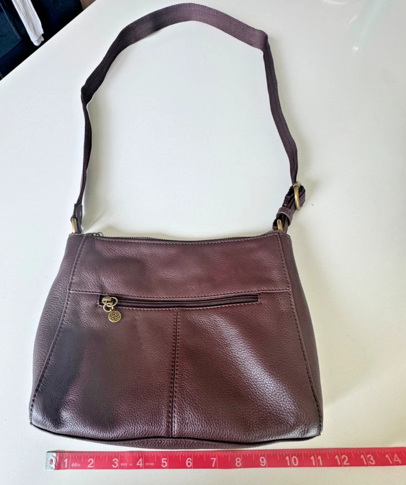 THE SAK 棕色卵石皮革斜挎包单肩包 状况完好 — 第 4/4 张图片