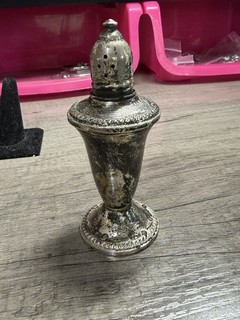 Shaker Ponderato Creazione Duchin Argento Sterling Singolo Sale o Pepe 92g