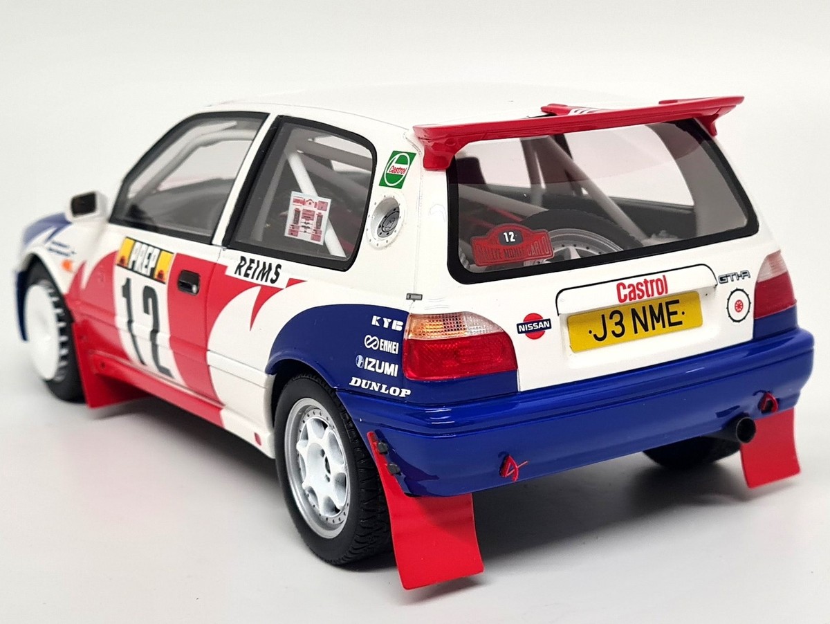 Otto 1/18 Nissan Sunny GTi-R Rally Monte Carlo Makinen '92 Resin