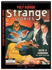 Asgard Press 2026 Vintage Pulp Horror Deluxe Wall Calendar, 11"x15"