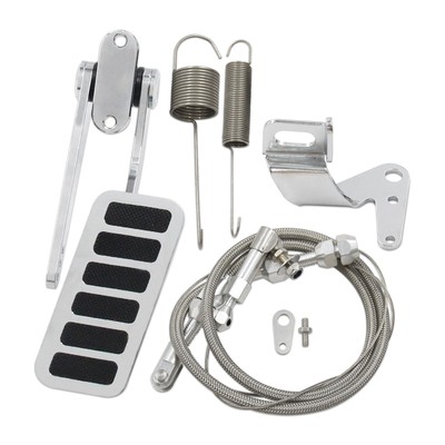 Universal Street Hot Rod Aluminum Gas Pedal + 24" SS Throttle - Foto 6