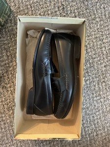 GH Bass Davis Mens Penny Loafer Size 9.5 D Black Leather