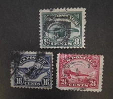 US Scott C4 C5 C6 Propeller Airmail Stamp Lot Set Used Airplane  T19094