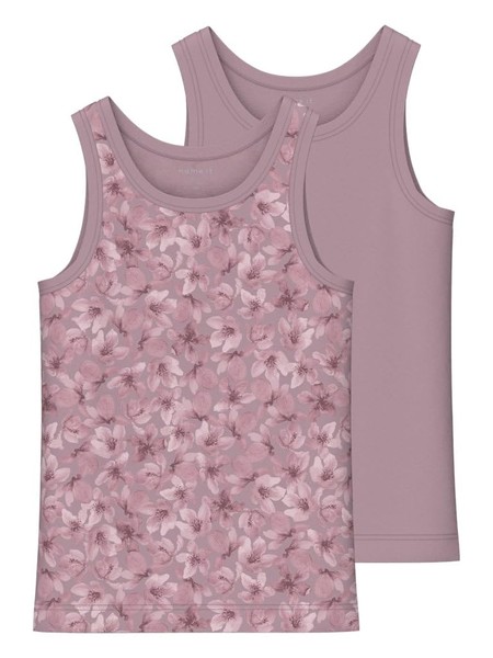 MäDchen Tanktop 2Er Set Mauve Flower Name It, Modell-Nr. Nmftank Top, Noos-image