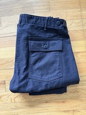 orSlow Slim Fit Fatigue Pants Black J61 Size 2