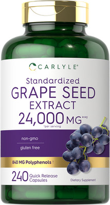 Grapeseed Extract Capsules | 24,000 mg Equivalent | 240 Count | by Carlyle