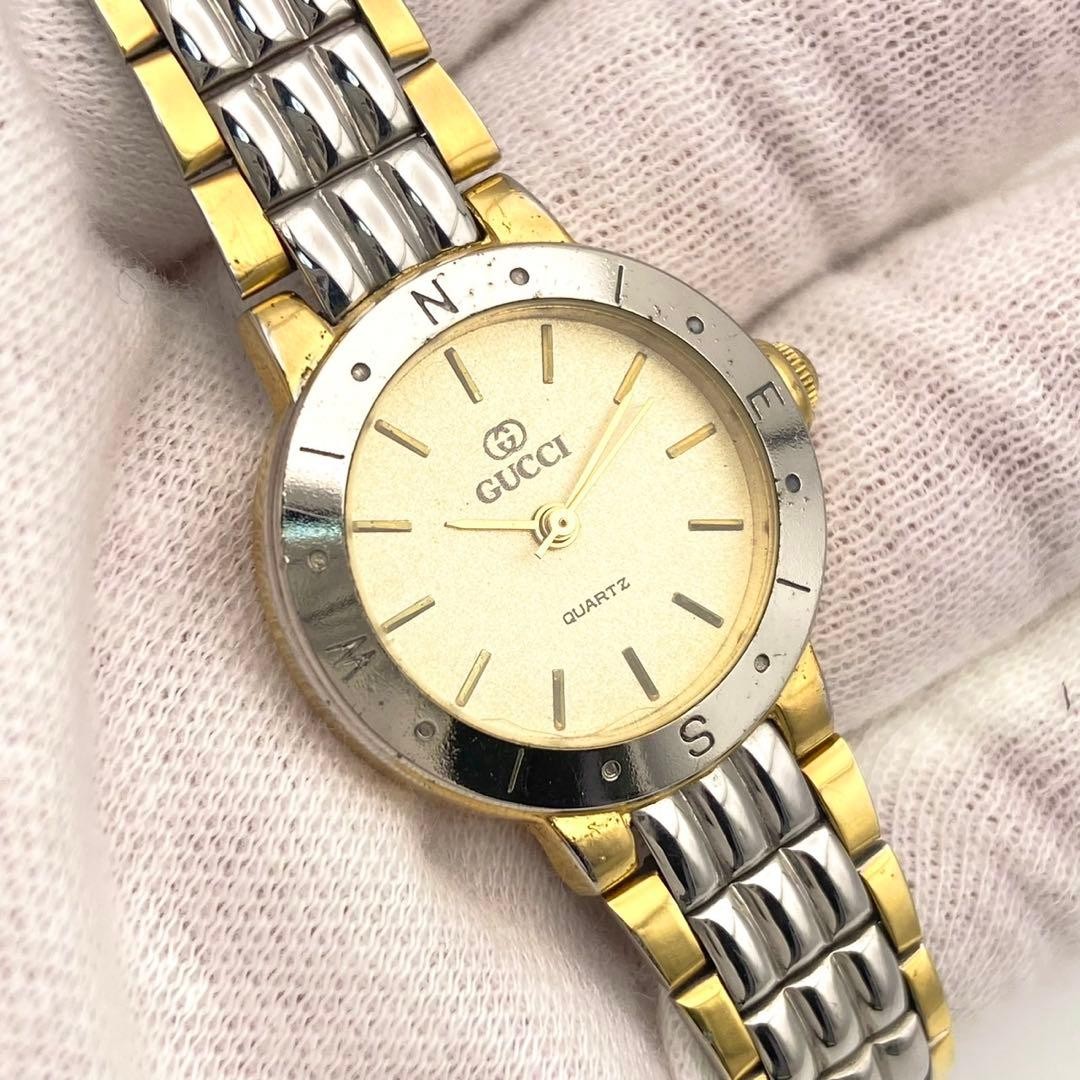 [Working] GUCCI Watch, Two-tone, New Battery, Quartz Movement, Women's, Japan