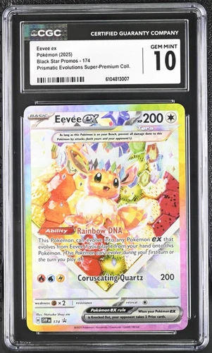 EEVEE 173 PRISMATIC ETB BLACK STAR PROMO POKEMON CGC 10
