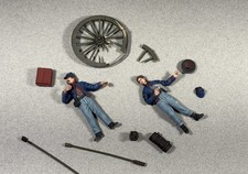 BRITAINS CIVIL WAR 31503 UNION ARTILLERY CASUALTIES WITH ACCESSORIES