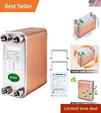Compact 3x7.5'' 60 Plate Heat Exchanger for Efficient Hydronic Heating Systems