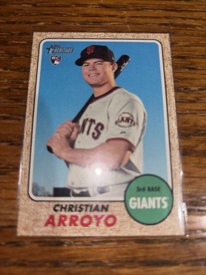 2017 Topps Heritage High # ERR SP RC Giants in White Christian Arroyo #508 SF