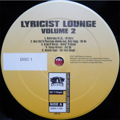 洋楽 LYRICIST LOUNGE Common LP Lyricist Lounge 2 – CD (Compilation), 2000 [r1512788] | Discogs