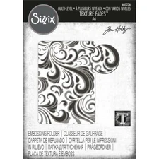 Tim Holtz Sizzix "SWIRLS" Texture Fades 3D Multi-Level Embossing Folder- A6 2021