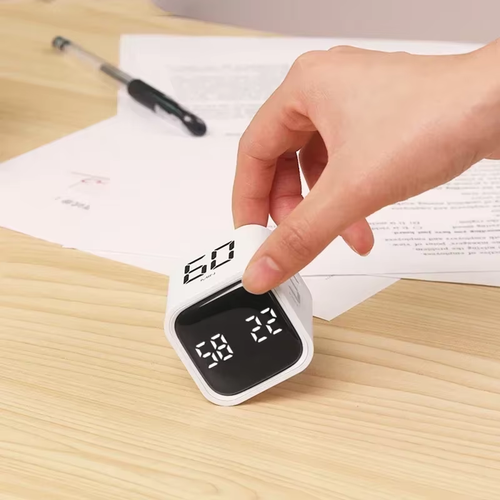 Productivity Cube Timer Gravity Sensor Flipping LED Display 4 Preset Time Dual M - Picture 2 of 23