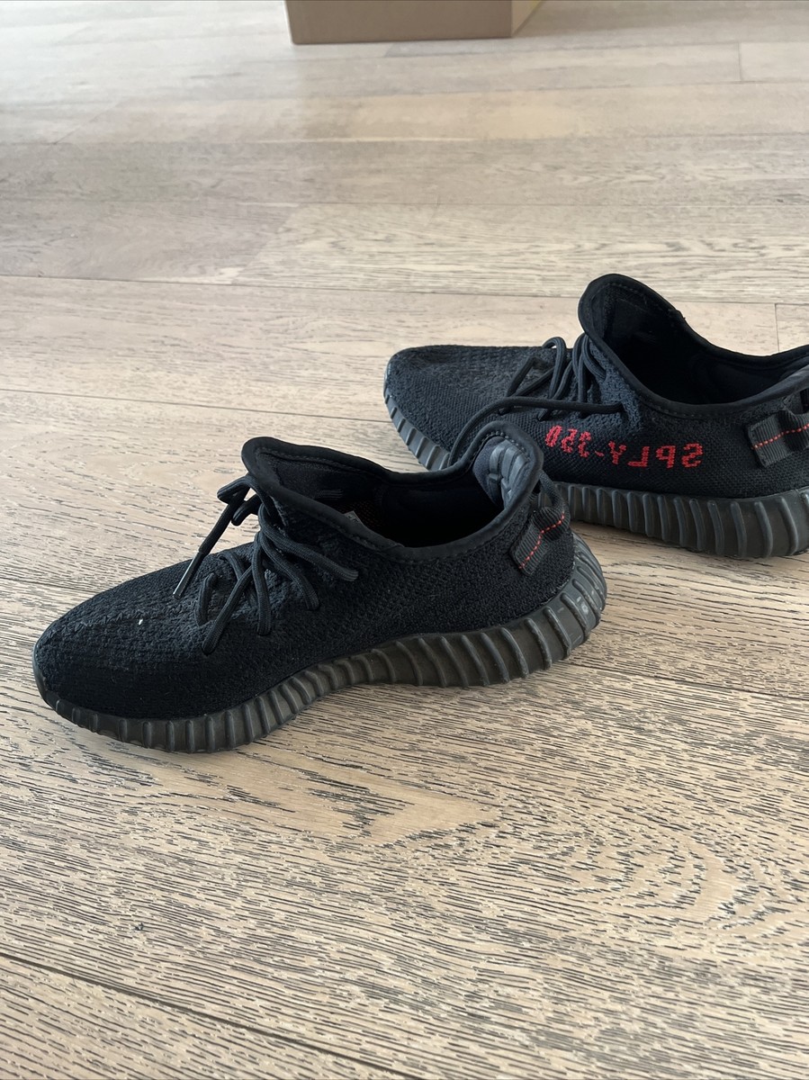 Size UK adidas Yeezy Boost 350 V2 Low Bred Black Red