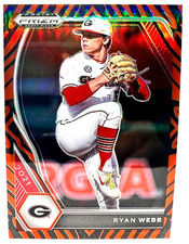 Ryan Webb #PDP-125   /99 ~ 2021 Prizm Draft Picks Base Tiger Stripes  