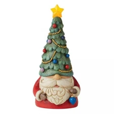 Jim Shore CHRISTMAS TREE LIGHTED GNOME FIGURE-LET YOUR JOY SHINE BRIGHT 6011154