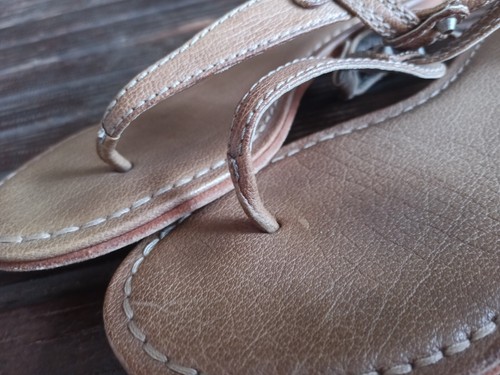 Frye Carson T Strap Brown Thong Sandals Womens Sz 8 - 第 20/24 張圖片